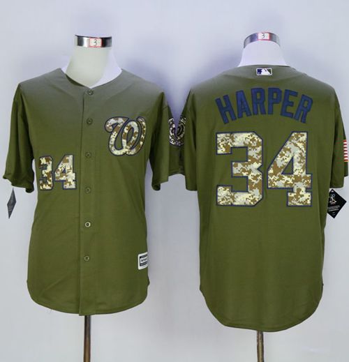Nationals #34 Bryce Harper Green Camo New Cool Base Stitched MLB Jersey Nationals #34 Bryce Harper Green Camo New Cool Base Stitched MLB Jersey