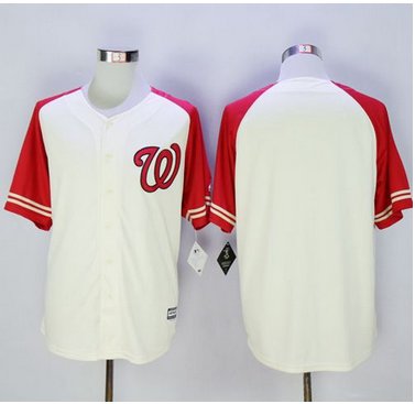 Nationals Blank CreamRed Exclusive New Cool Base Stitched MLB Jersey Nationals Blank CreamRed Exclusive New Cool Base Stitched MLB Jersey