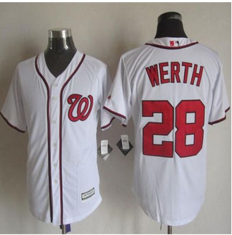 Washington Nationals #28 Jayson Werth White New Cool Base Stitched Baseball Jersey Washington Nationals #28 Jayson Werth White New Cool Base Stitched Baseball Jersey