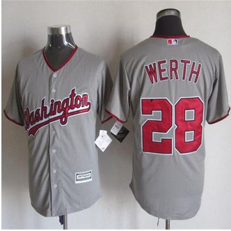 Washington Nationals #28 Jayson Werth Grey New Cool Base Stitched Baseball Jersey Washington Nationals #28 Jayson Werth Grey New Cool Base Stitched Baseball Jersey
