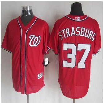 Washington Nationals #37 Stephen Strasburg Red New Cool Base Stitched Baseball jersey Washington Nationals #37 Stephen Strasburg Red New Cool Base Stitched Baseball jersey