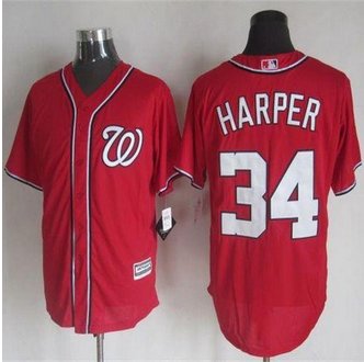 Washington Nationals #34 Bryce Harper Red New Cool Base Stitched Baseball Jersey Washington Nationals #34 Bryce Harper Red New Cool Base Stitched Baseball Jersey