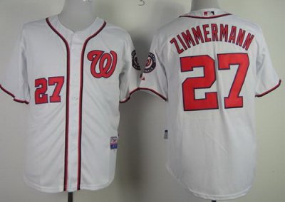 Washington Nationals 27 Jordan Zimmermann White Cool Base MLB Jerseys Washington Nationals 27 Jordan Zimmermann White Cool Base MLB Jerseys