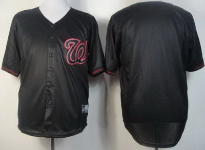 Washington Nationals Blank Black Fashion MLB Jerseys Washington Nationals Blank Black Fashion MLB Jerseys