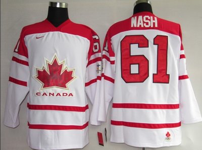 NHL Jerseys 61 NASH white (Olympic)