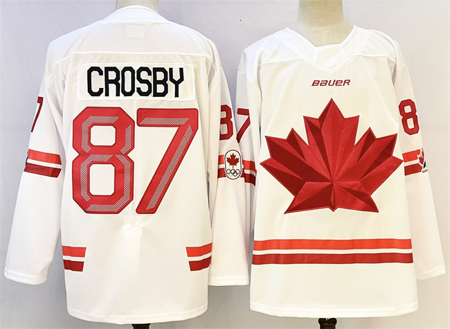 Men's Canada Hockey #87 Sidney Crosby White Stitched Jersey Men's Canada Hockey #87 Sidney Crosby White Stitched Jersey
