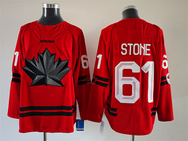 Men's Canada Hockey #61 Mark Stone Red Stitched Jersey Men's Canada Hockey #61 Mark Stone Red Stitched Jersey