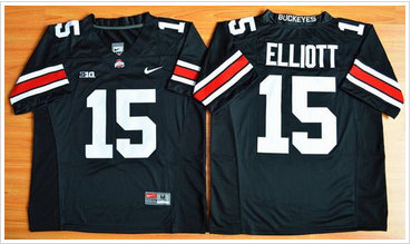 Ohio State Buckeyes #15 Ezekiel Elliott Black Limited Stitched NCAA Jersey Ohio State Buckeyes #15 Ezekiel Elliott Black Limited Stitched NCAA Jersey