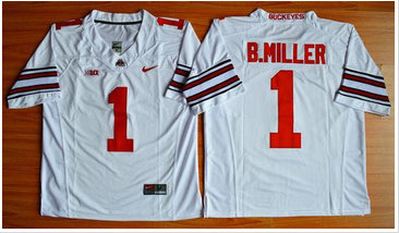 Ohio State Buckeyes #1 Braxton Miller White Limited Stitched NCAA Jersey Ohio State Buckeyes #1 Braxton Miller White Limited Stitched NCAA Jersey