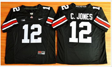 Ohio State Buckeyes #12 Cardale Jones Black Limited Stitched NCAA Jersey Ohio State Buckeyes #12 Cardale Jones Black Limited Stitched NCAA Jersey