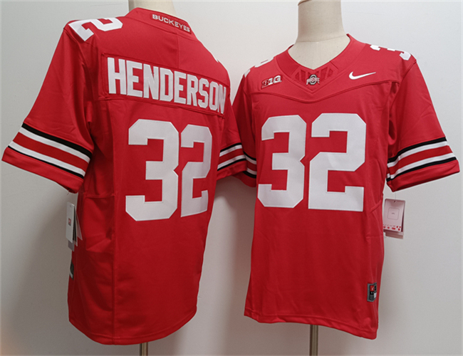 Men's Ohio State Buckeyes #32 TreVeyon Henderson Red F.U.S.E. Limited Stitched Jersey Men's Ohio State Buckeyes #32 TreVeyon Henderson Red F.U.S.E. Limited Stitched Jersey