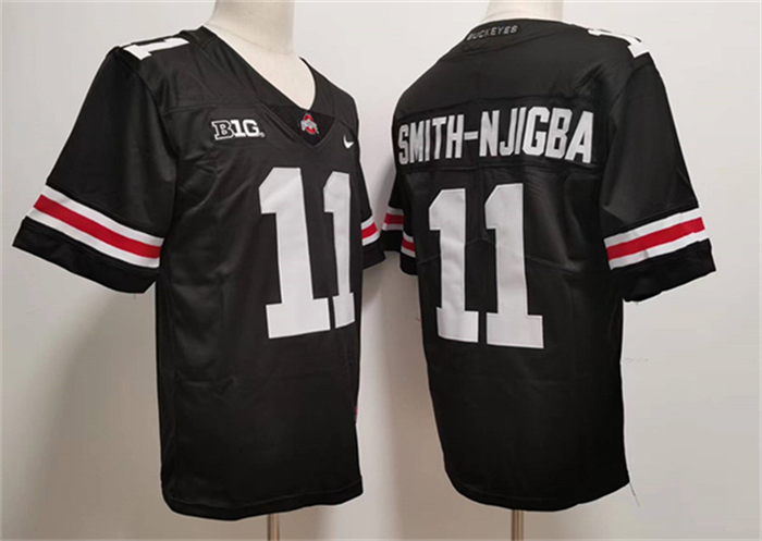 Men's Ohio State Buckeyes #11 Jaxon Smith-Njigba Black 2023 F.U.S.E. Limited Stitched Jersey Men's Ohio State Buckeyes #11 Jaxon Smith-Njigba Black 2023 F.U.S.E. Limited Stitched Jersey