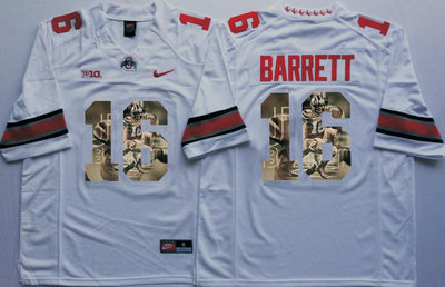 Ohio State Buckeyes 16 J.T. Barrett White With Gold Portrait Number College Jersey Ohio State Buckeyes 16 J.T. Barrett White With Gold Portrait Number College Jersey