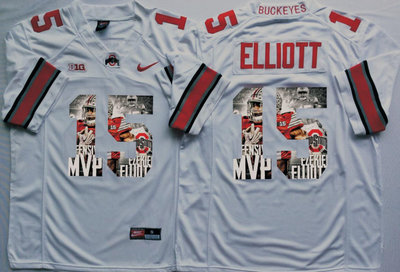 Ohio State Buckeyes 15 Ezekiel Elliott White New Portrait Number College Jersey Ohio State Buckeyes 15 Ezekiel Elliott White New Portrait Number College Jersey