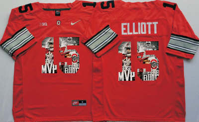 Ohio State Buckeyes 15 Ezekiel Elliott Red Portrait Number College Jersey Ohio State Buckeyes 15 Ezekiel Elliott Red Portrait Number College Jersey