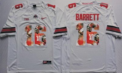 Ohio State Buckeyes 16 J.T. Barrett White Portrait Number College Jersey Ohio State Buckeyes 16 J.T. Barrett White Portrait Number College Jersey