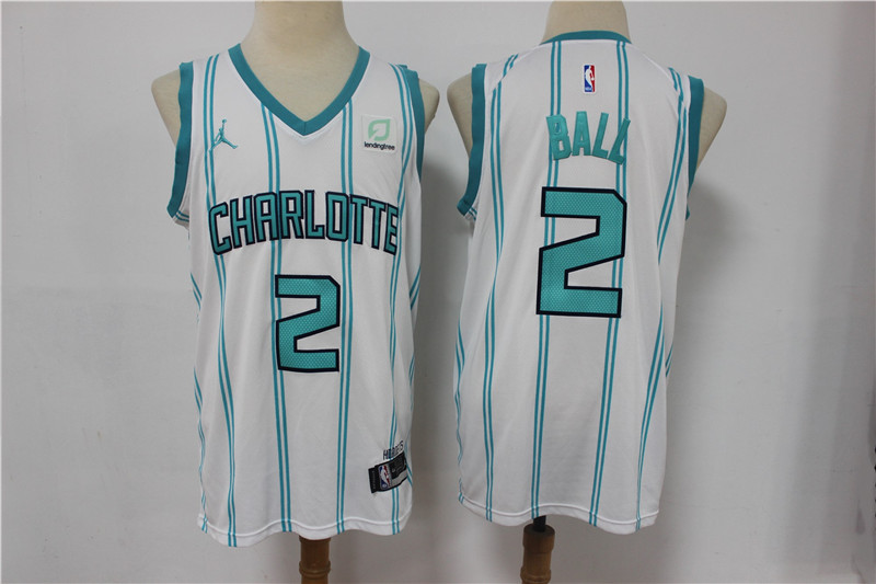 Hornets 2 LaMelo Ball White 2021 Swingman Jersey Hornets 2 LaMelo Ball White 2021 Swingman Jersey