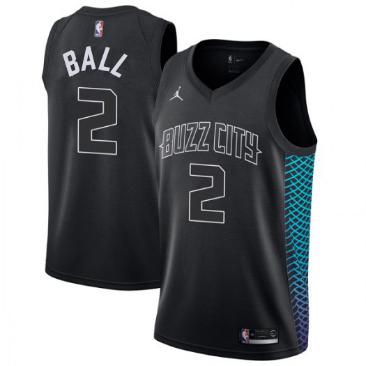 Nike Hornets #2 LaMelo Ball Black NBA Jordan Swingman City Edition Jersey Nike Hornets #2 LaMelo Ball Black NBA Jordan Swingman City Edition Jersey