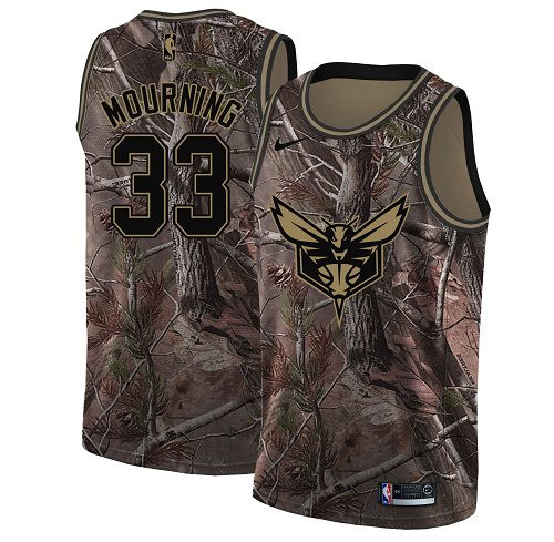 Nike Hornets #33 Alonzo Mourning Camo NBA Swingman Realtree Collection Jersey Nike Hornets #33 Alonzo Mourning Camo NBA Swingman Realtree Collection Jersey