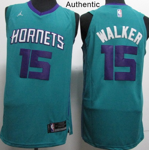 Nike Hornets #15 Kemba Walker Teal NBA Jordan Authentic Icon Edition Jersey Nike Hornets #15 Kemba Walker Teal NBA Jordan Authentic Icon Edition Jersey