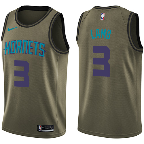 Nike Hornets #3 Jeremy Lamb Green Salute to Service NBA Swingman Jersey Nike Hornets #3 Jeremy Lamb Green Salute to Service NBA Swingman Jersey