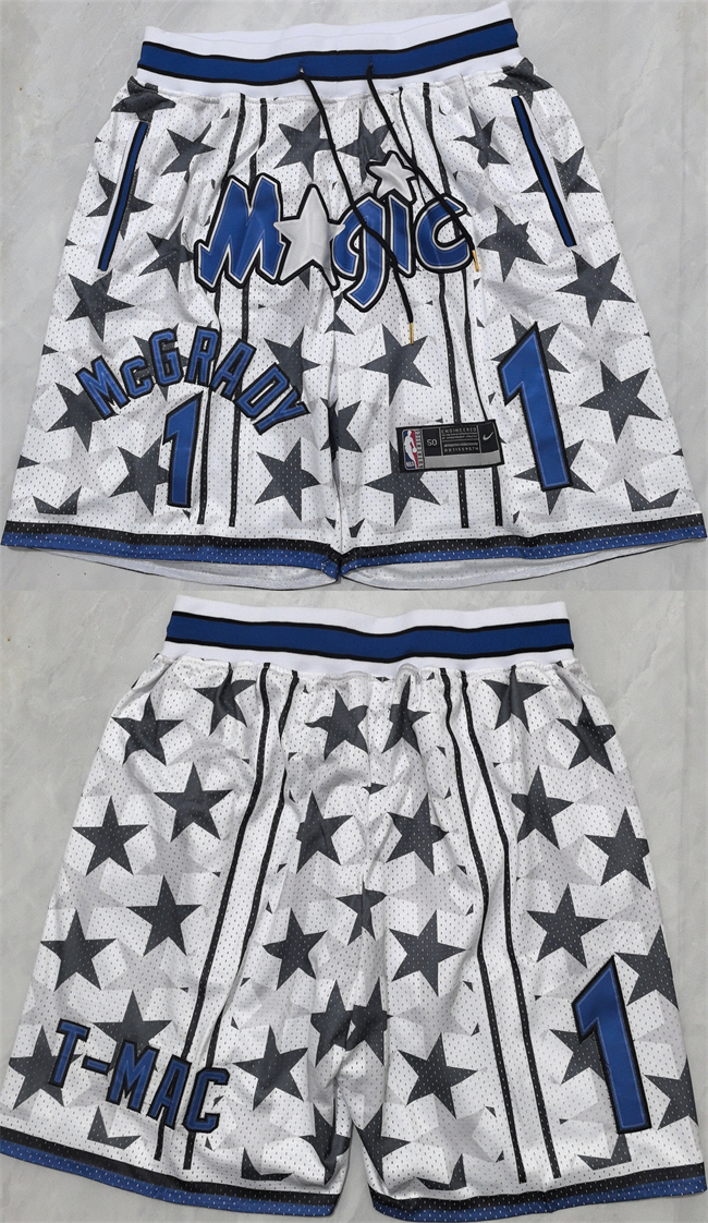 Men's Orlando Magic #1 Penny Hardaway White 2025 Shorts(Run Small) Men's Orlando Magic #1 Penny Hardaway White 2025 Shorts(Run Small)