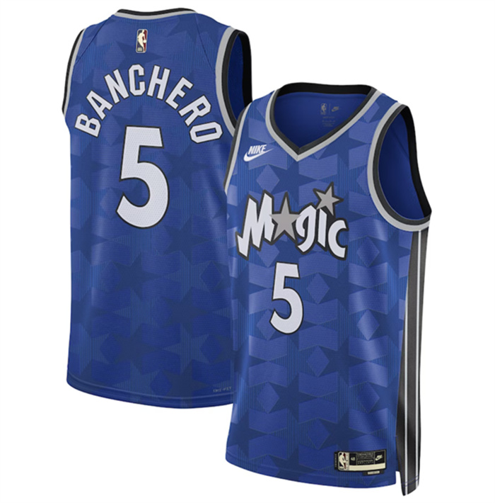 Men's Orlando Magic #5 Paolo Banchero Blue 2023 24 Classic Edition Stitched Basketball Jersey Men's Orlando Magic #5 Paolo Banchero Blue 2023 24 Classic Edition Stitched Basketball Jersey