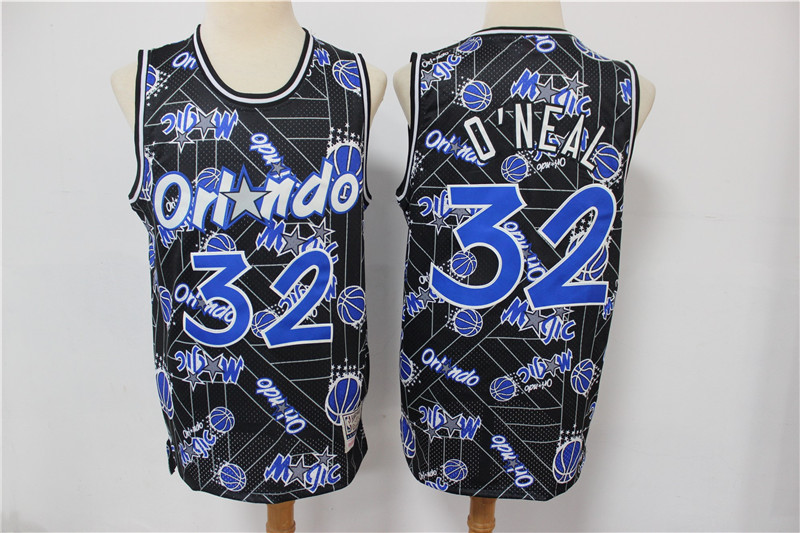 Magic 32 Shaquille O'Neal Black Tear Up Pack Hardwood Classics Swingman Jersey Magic 32 Shaquille O'Neal Black Tear Up Pack Hardwood Classics Swingman Jersey