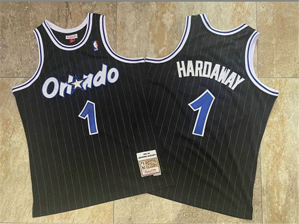 Magic 1 Anfernee Hardaway Black 1994-95 Hardwood Classics Jersey Magic 1 Anfernee Hardaway Black 1994-95 Hardwood Classics Jersey
