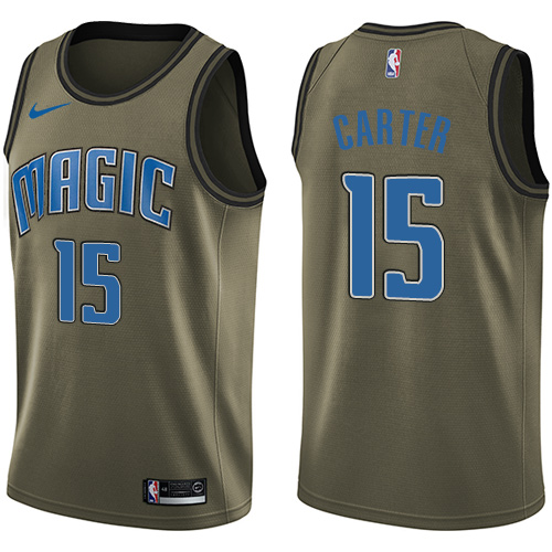 Nike Magic #15 Vince Carter Green Salute to Service NBA Swingman Jersey Nike Magic #15 Vince Carter Green Salute to Service NBA Swingman Jersey