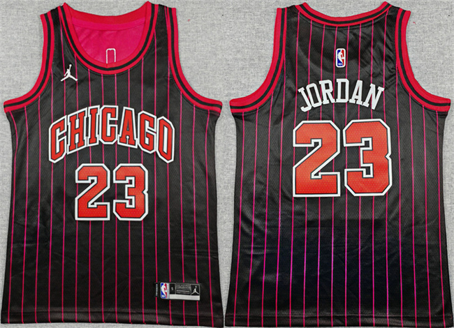 Youth Chicago Bulls #23 Michael Jordan Black City Edition Stitched Basketball Jersey Youth Chicago Bulls #23 Michael Jordan Black City Edition Stitched Basketball Jersey