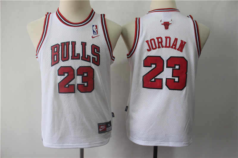 Bulls 23 Michael Jordan White Youth Throwback Nike Swingman Jersey Bulls 23 Michael Jordan White Youth Throwback Nike Swingman Jersey