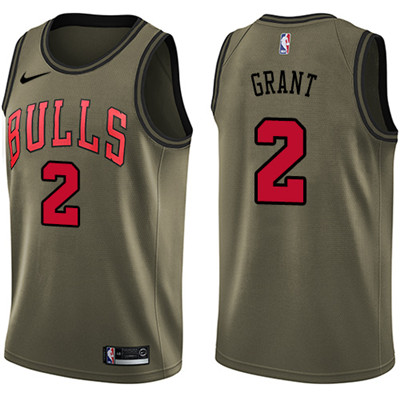 Nike Bulls #2 Jerian Grant Green Salute to Service Youth NBA Swingman Jersey Nike Bulls #2 Jerian Grant Green Salute to Service Youth NBA Swingman Jersey