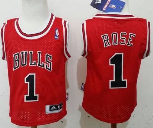 Toddler Bulls #1 Derrick Rose Red Stitched NBA Jersey Toddler Bulls #1 Derrick Rose Red Stitched NBA Jersey