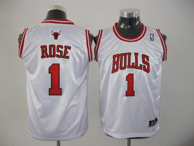 KIDS Chicago Bulls Swingman 1 Derek Rose jerseys WHITE KIDS Chicago Bulls Swingman 1 Derek Rose jerseys WHITE