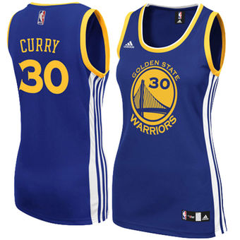 Women's adidas Stephen Curry Golden State Warriors Replica Jersey - Royal Blue