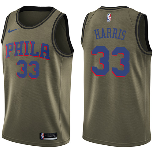 76ers #33 Tobias Harris Green Salute to Service Youth Basketball Swingman Jersey 76ers #33 Tobias Harris Green Salute to Service Youth Basketball Swingman Jersey