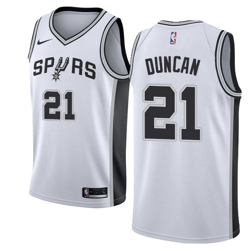 Spurs #21 Tim Duncan White Youth Basketball Swingman Association Edition Jersey Spurs #21 Tim Duncan White Youth Basketball Swingman Association Edition Jersey