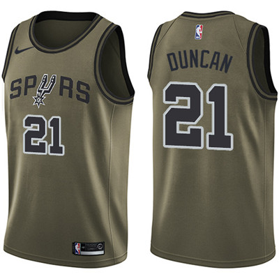 Nike Spurs #21 Tim Duncan Green Salute to Service Youth NBA Swingman Jersey Nike Spurs #21 Tim Duncan Green Salute to Service Youth NBA Swingman Jersey