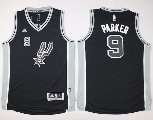 Spurs #9 Tony Parker Black New Road Youth Stitched NBA Jersey Spurs #9 Tony Parker Black New Road Youth Stitched NBA Jersey