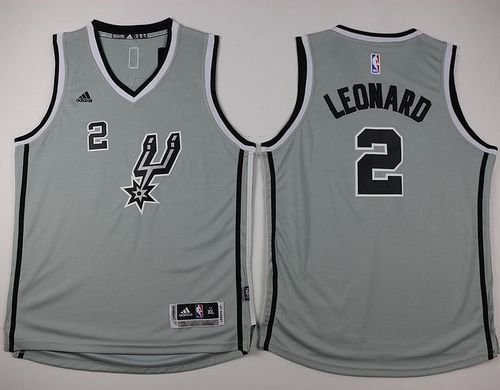 Spurs #2 Kawhi Leonard Grey Youth Stitched NBA Jersey Spurs #2 Kawhi Leonard Grey Youth Stitched NBA Jersey