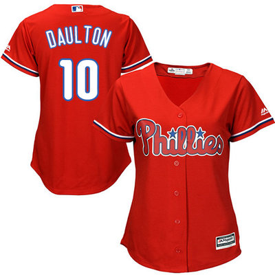 Phillies #10 Darren Daulton Red Alternate Women's Stitched MLB Jersey Phillies #10 Darren Daulton Red Alternate Women's Stitched MLB Jersey