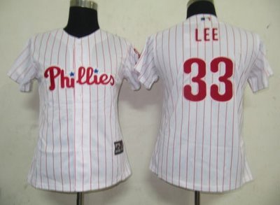 MLB Women Jerseys Philadephia Phillis 33 Lee white