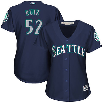 Mariners #52 Carlos Ruiz Navy Blue Alternate Women's Stitched MLB Jersey Mariners #52 Carlos Ruiz Navy Blue Alternate Women's Stitched MLB Jersey