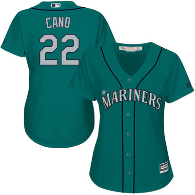 Mariners #22 Robinson Cano Green Alternate Women's Stitched MLB Jersey Mariners #22 Robinson Cano Green Alternate Women's Stitched MLB Jersey