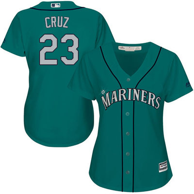 Mariners #23 Nelson Cruz Green Alternate Women's Stitched MLB Jersey Mariners #23 Nelson Cruz Green Alternate Women's Stitched MLB Jersey