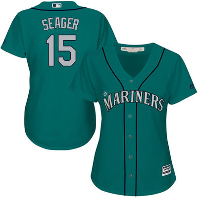 Mariners #15 Kyle Seager Green Alternate Women's Stitched MLB Jersey Mariners #15 Kyle Seager Green Alternate Women's Stitched MLB Jersey