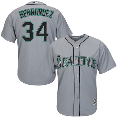 Mariners #34 Felix Hernandez Grey Road Women's Stitched MLB Jersey Mariners #34 Felix Hernandez Grey Road Women's Stitched MLB Jersey