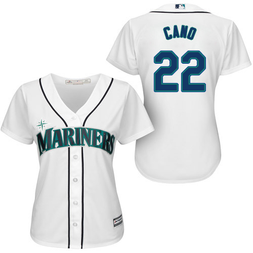 Mariners #22 Robinson Cano White Home Women's Stitched MLB Jersey Mariners #22 Robinson Cano White Home Women's Stitched MLB Jersey