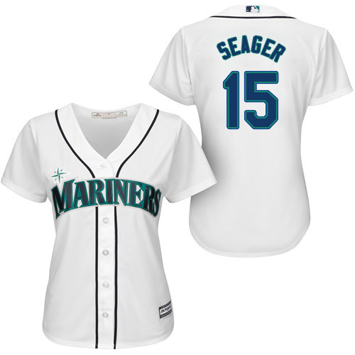 Mariners #15 Kyle Seager White Home Women's Stitched MLB Jersey Mariners #15 Kyle Seager White Home Women's Stitched MLB Jersey